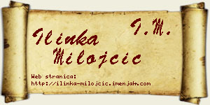 Ilinka Milojčić vizit kartica